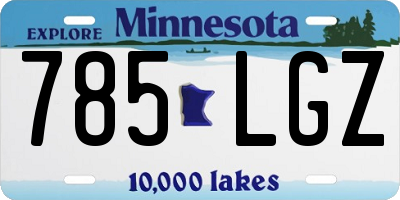 MN license plate 785LGZ