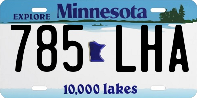 MN license plate 785LHA