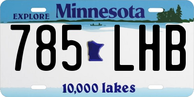 MN license plate 785LHB