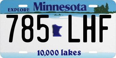 MN license plate 785LHF