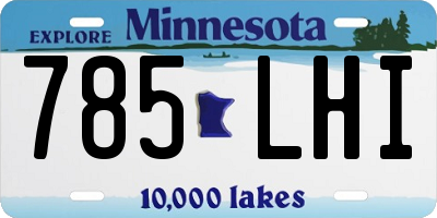 MN license plate 785LHI