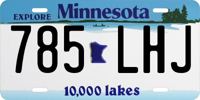 MN license plate 785LHJ