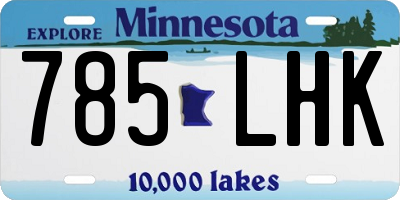 MN license plate 785LHK