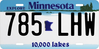 MN license plate 785LHW
