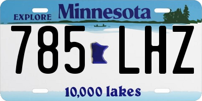 MN license plate 785LHZ