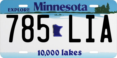 MN license plate 785LIA