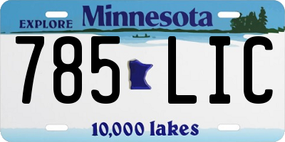 MN license plate 785LIC