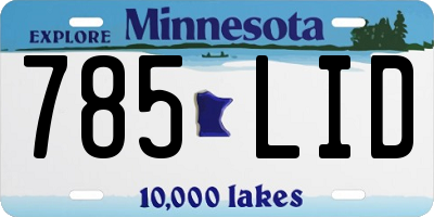 MN license plate 785LID