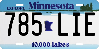 MN license plate 785LIE
