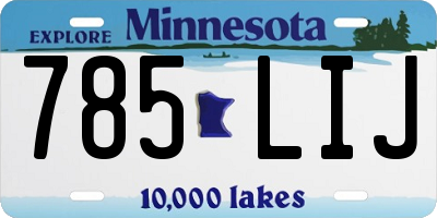 MN license plate 785LIJ