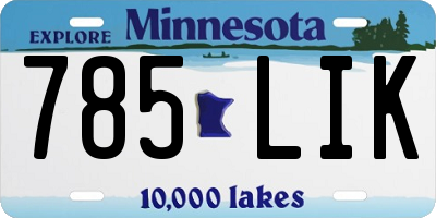 MN license plate 785LIK