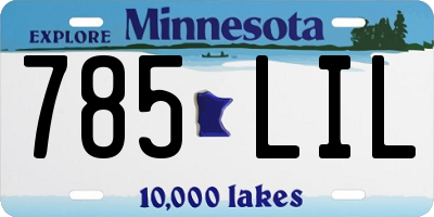MN license plate 785LIL