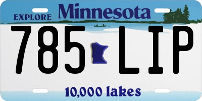 MN license plate 785LIP