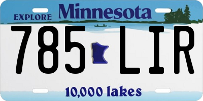 MN license plate 785LIR