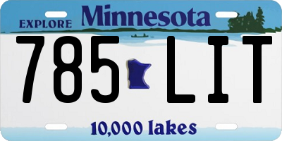 MN license plate 785LIT