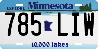 MN license plate 785LIW