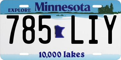 MN license plate 785LIY