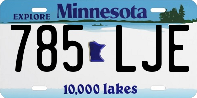 MN license plate 785LJE