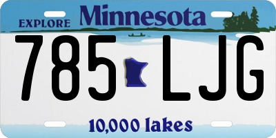 MN license plate 785LJG