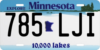 MN license plate 785LJI