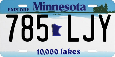 MN license plate 785LJY