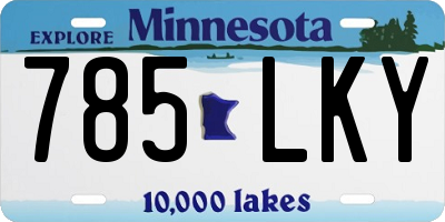 MN license plate 785LKY
