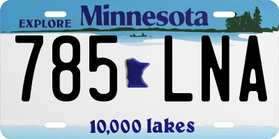 MN license plate 785LNA