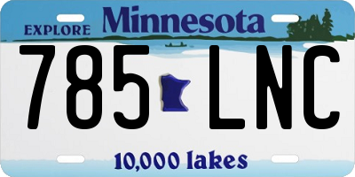 MN license plate 785LNC