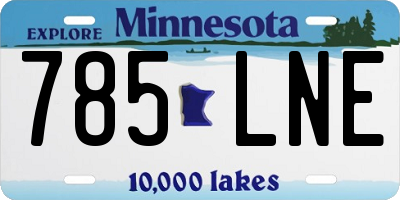 MN license plate 785LNE