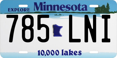 MN license plate 785LNI