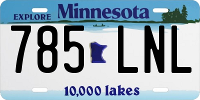 MN license plate 785LNL