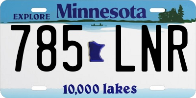 MN license plate 785LNR