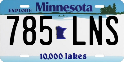 MN license plate 785LNS