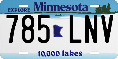 MN license plate 785LNV