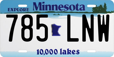 MN license plate 785LNW