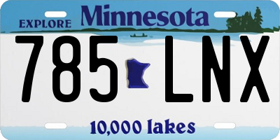 MN license plate 785LNX