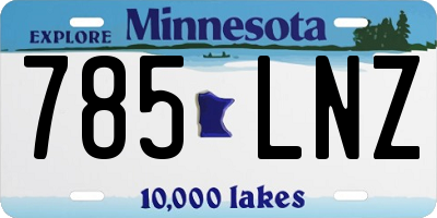 MN license plate 785LNZ