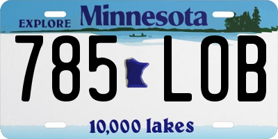 MN license plate 785LOB
