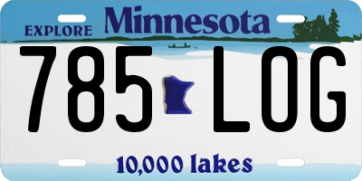 MN license plate 785LOG