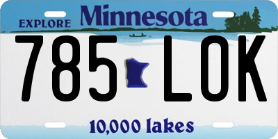 MN license plate 785LOK