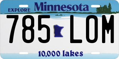 MN license plate 785LOM