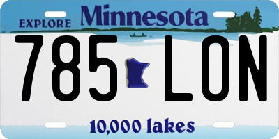 MN license plate 785LON