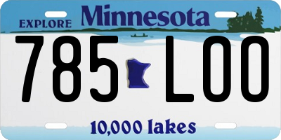 MN license plate 785LOO
