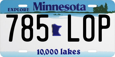 MN license plate 785LOP