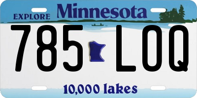 MN license plate 785LOQ