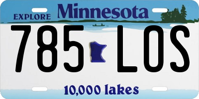 MN license plate 785LOS