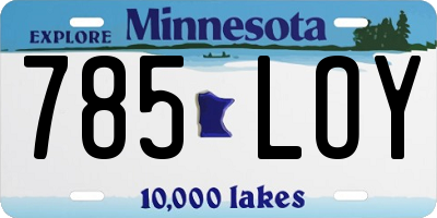 MN license plate 785LOY