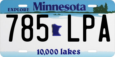 MN license plate 785LPA