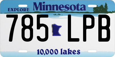 MN license plate 785LPB