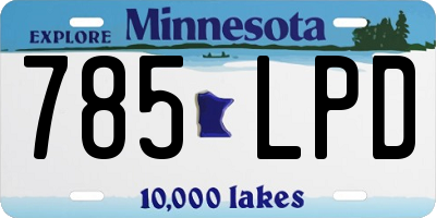 MN license plate 785LPD